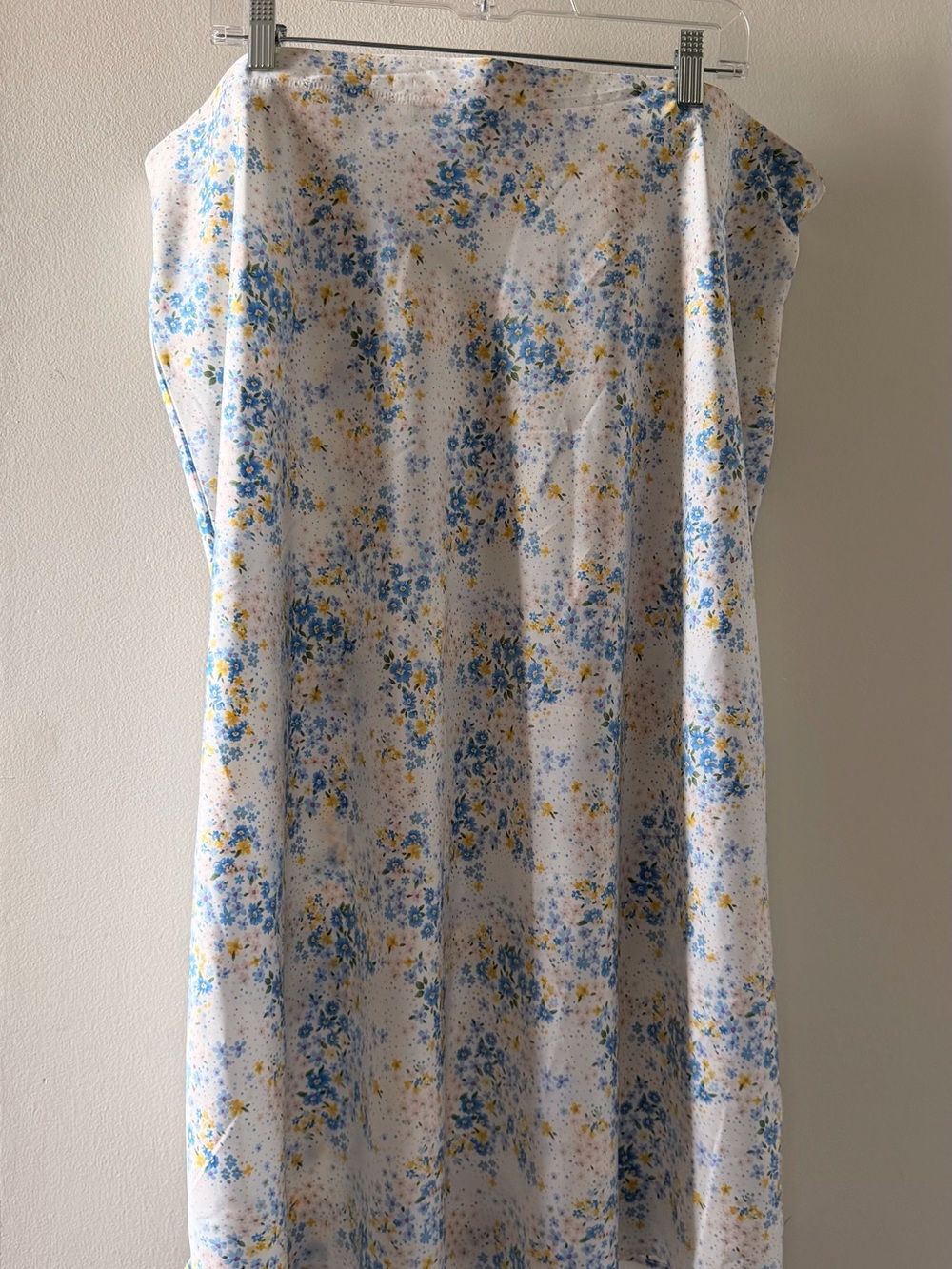 Forever 21 Strapless Floral Tube Top in Blue and Yellow
